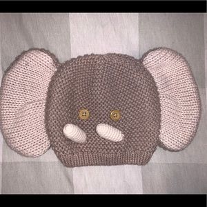 Baby gap 0-3months gray knitted elephant hat